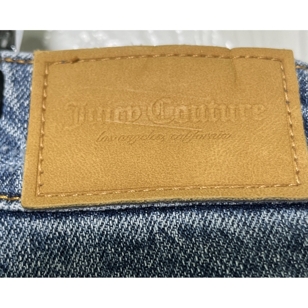 Juicy Couture Wide Leg Jeans Womans High Rise 30x30 Y2K Golden Charm Chain - Picture 6 of 9